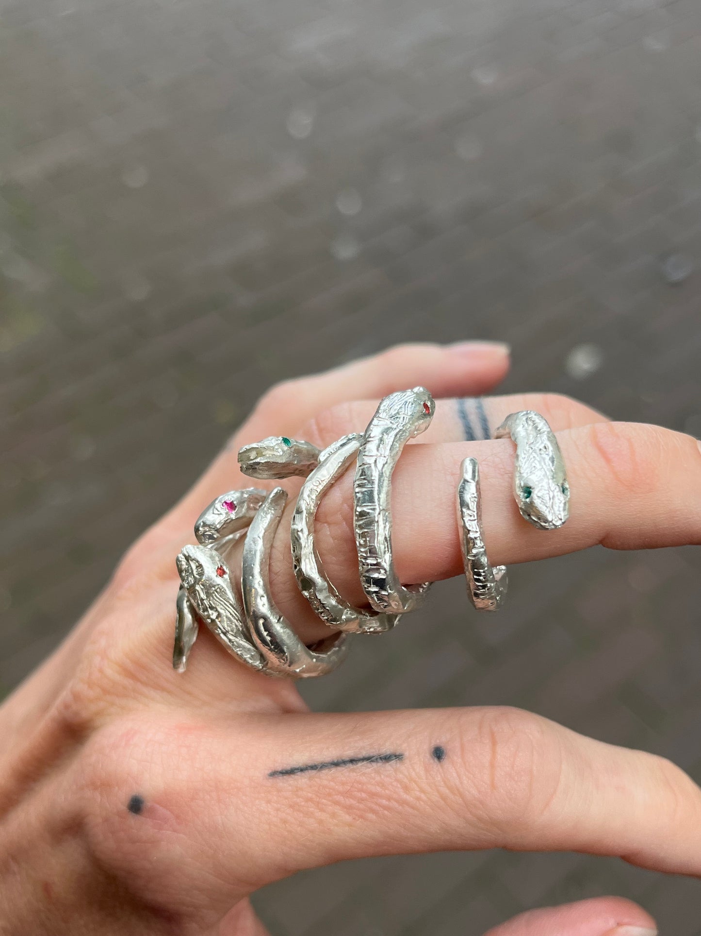 Coiling Snake Ring