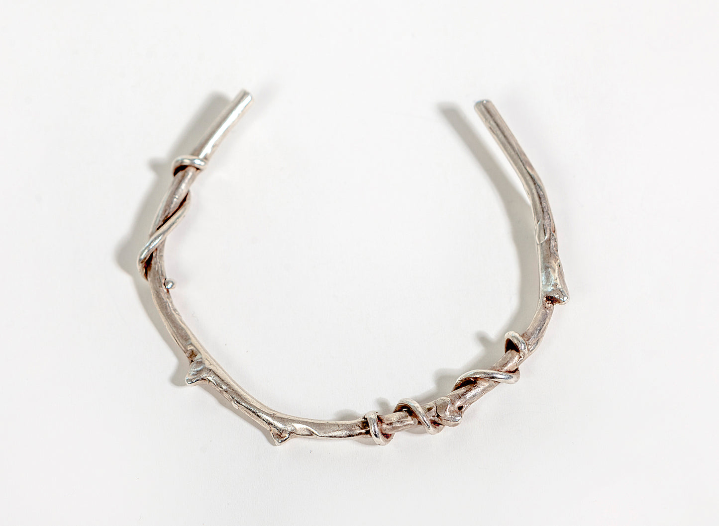 silver bangle with thorns 